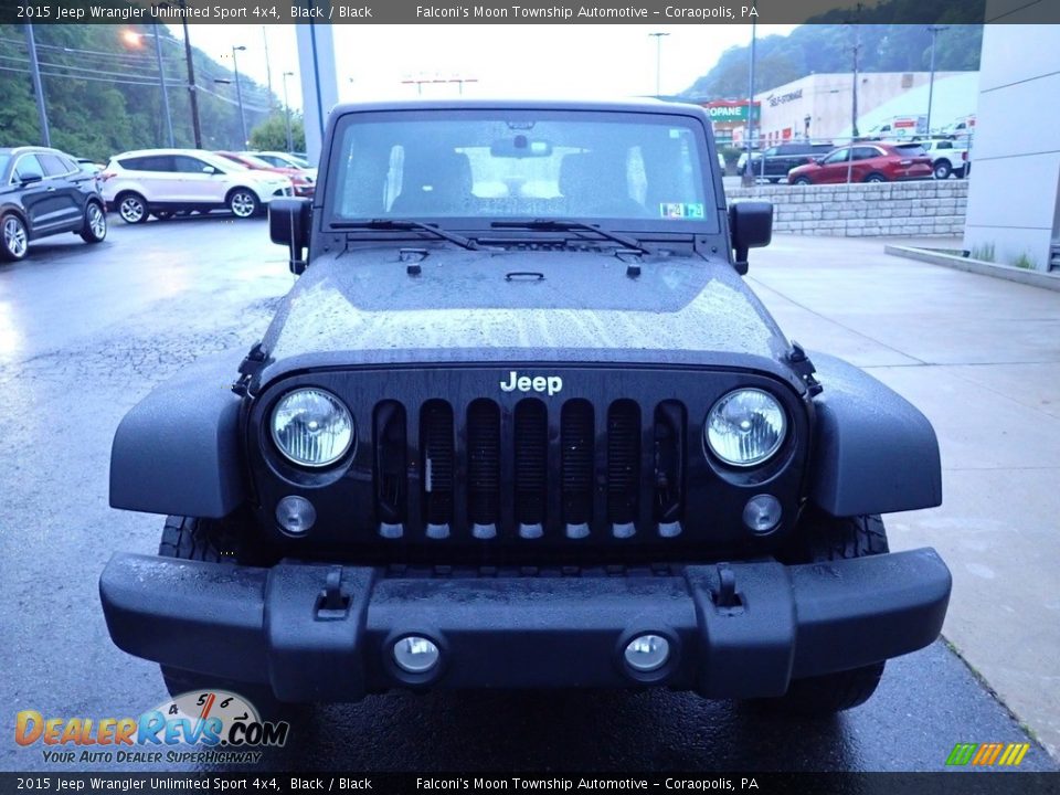 2015 Jeep Wrangler Unlimited Sport 4x4 Black / Black Photo #7