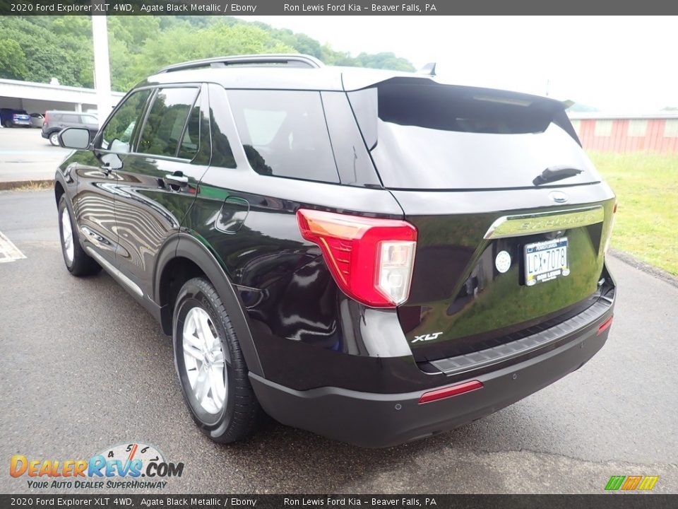 2020 Ford Explorer XLT 4WD Agate Black Metallic / Ebony Photo #7