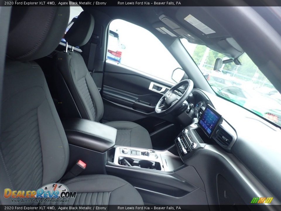 2020 Ford Explorer XLT 4WD Agate Black Metallic / Ebony Photo #10