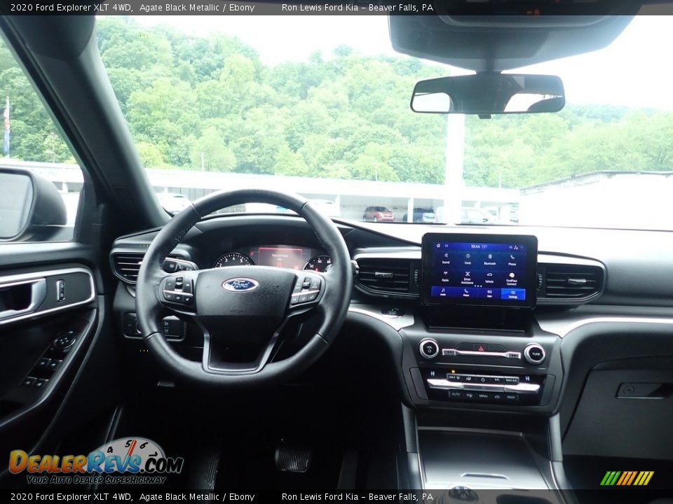 2020 Ford Explorer XLT 4WD Agate Black Metallic / Ebony Photo #13