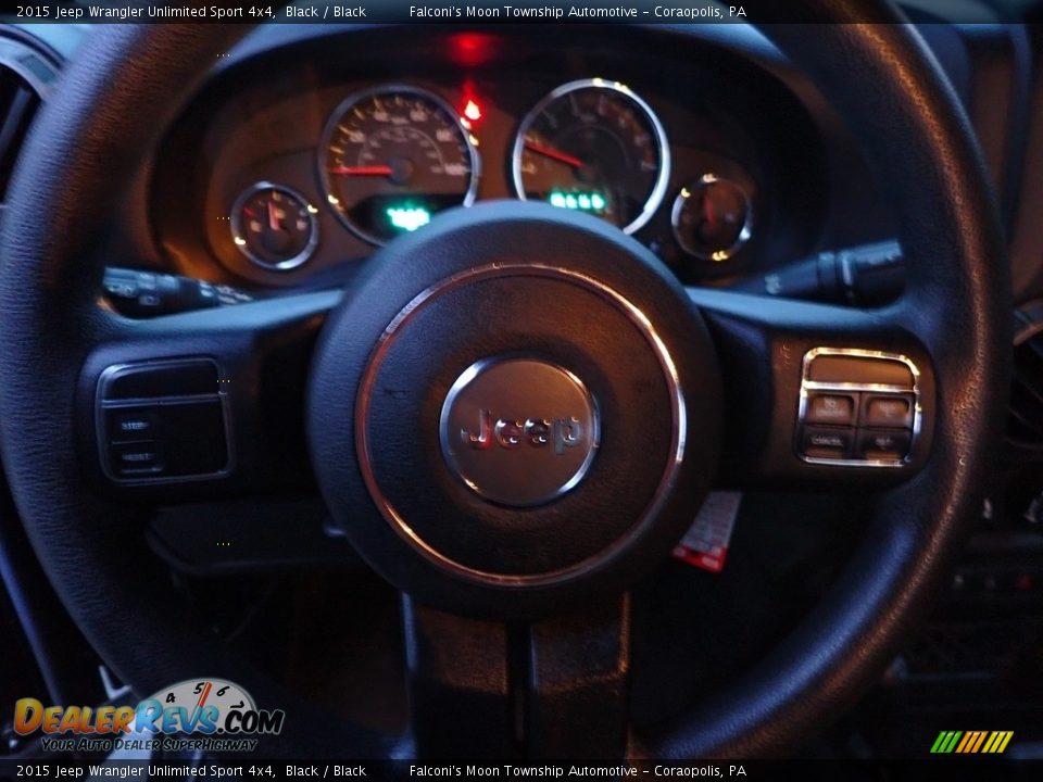 2015 Jeep Wrangler Unlimited Sport 4x4 Black / Black Photo #20