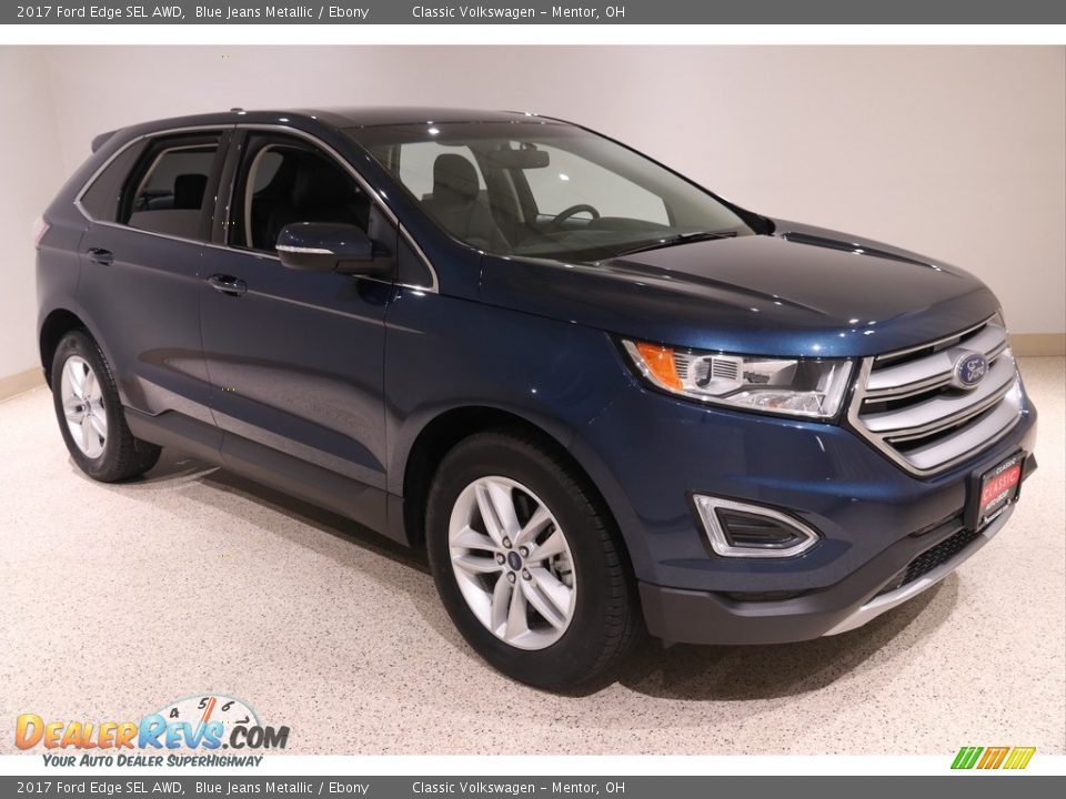 2017 Ford Edge SEL AWD Blue Jeans Metallic / Ebony Photo #1