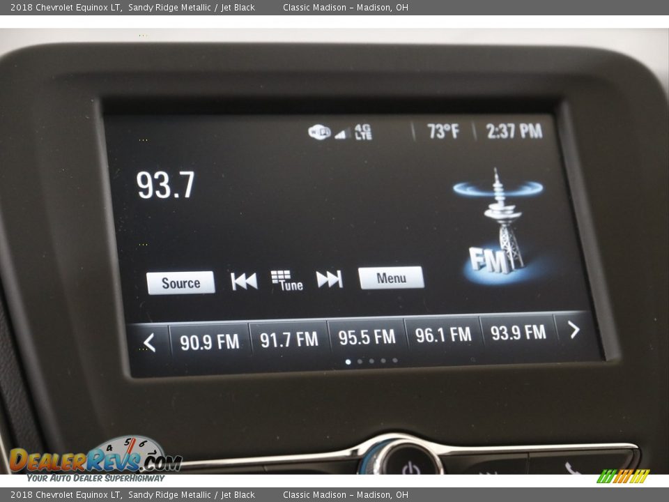 2018 Chevrolet Equinox LT Sandy Ridge Metallic / Jet Black Photo #10