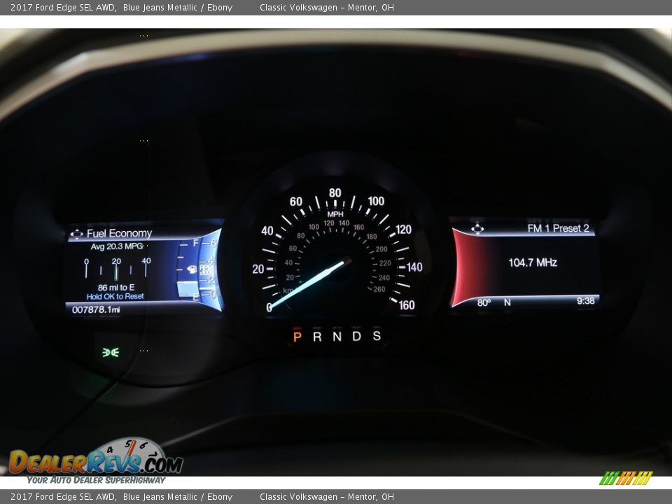 2017 Ford Edge SEL AWD Blue Jeans Metallic / Ebony Photo #10