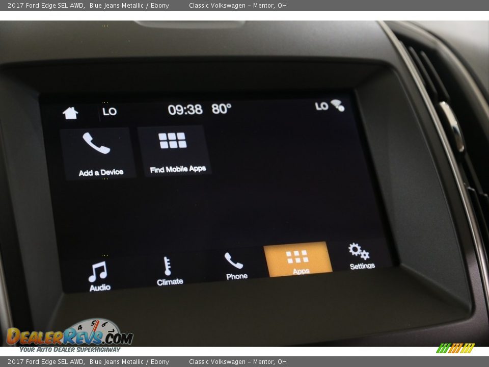 2017 Ford Edge SEL AWD Blue Jeans Metallic / Ebony Photo #17