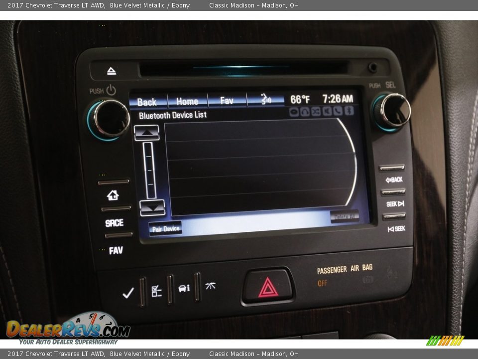 2017 Chevrolet Traverse LT AWD Blue Velvet Metallic / Ebony Photo #11