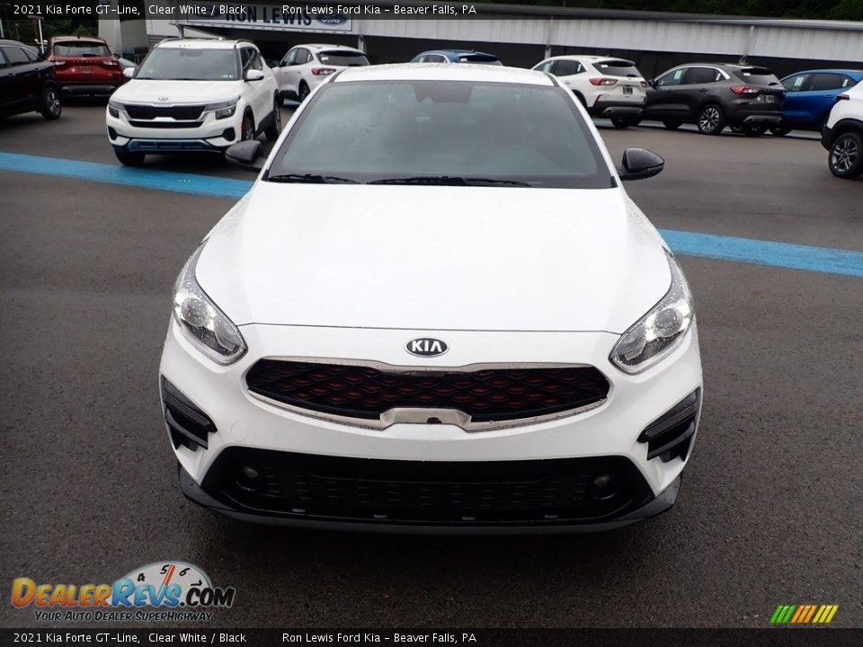 2021 Kia Forte GT-Line Clear White / Black Photo #4