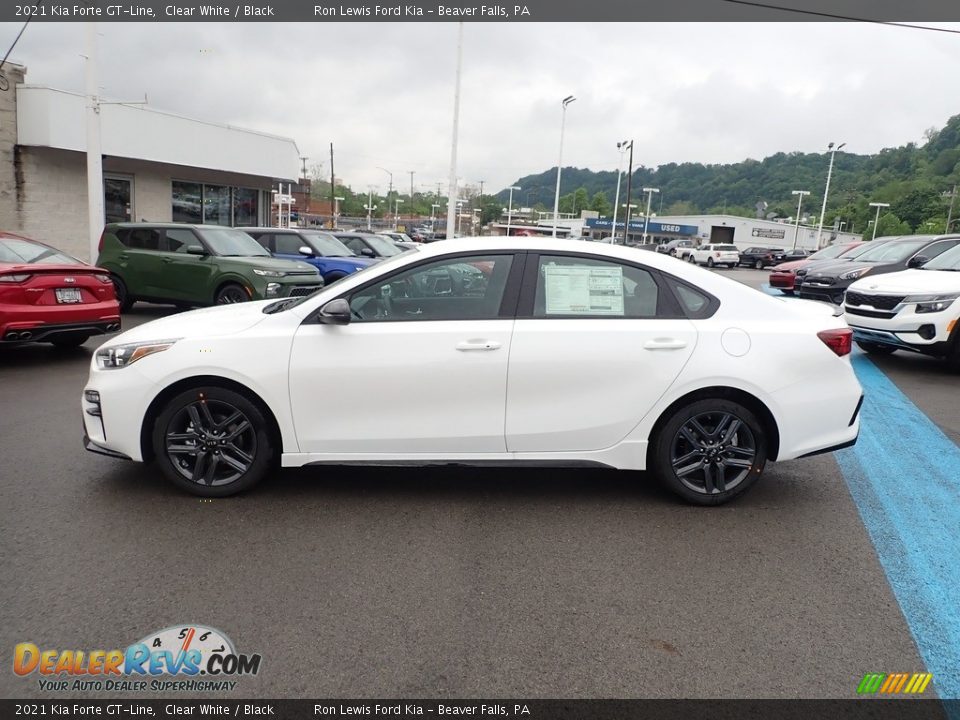2021 Kia Forte GT-Line Clear White / Black Photo #6