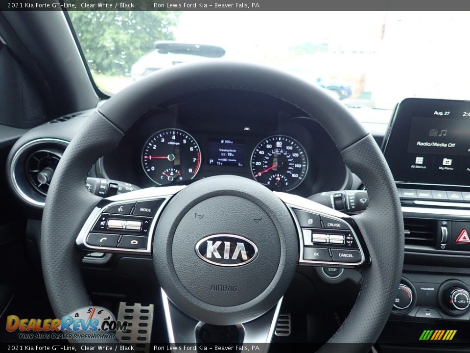 2021 Kia Forte GT-Line Clear White / Black Photo #16