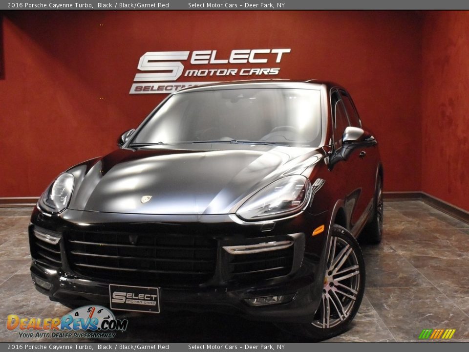 2016 Porsche Cayenne Turbo Black / Black/Garnet Red Photo #1