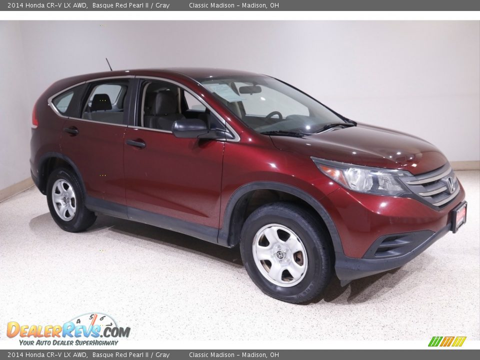 2014 Honda CR-V LX AWD Basque Red Pearl II / Gray Photo #1