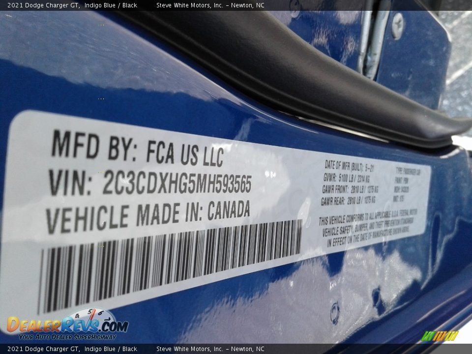 2021 Dodge Charger GT Indigo Blue / Black Photo #28