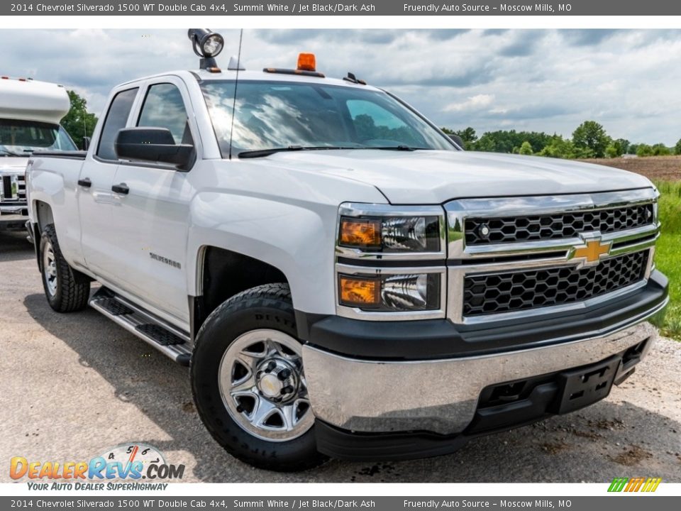 2014 Chevrolet Silverado 1500 WT Double Cab 4x4 Summit White / Jet Black/Dark Ash Photo #1