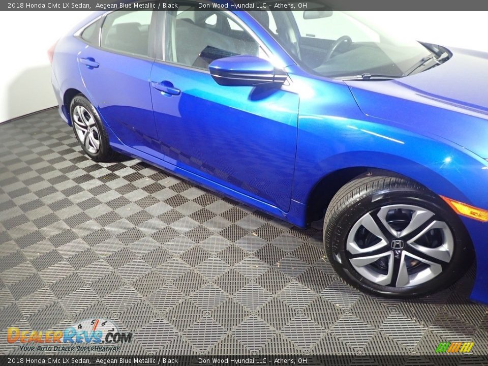 2018 Honda Civic LX Sedan Aegean Blue Metallic / Black Photo #5