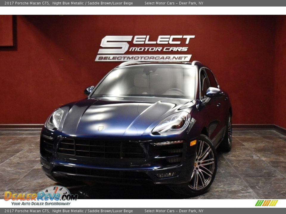 2017 Porsche Macan GTS Night Blue Metallic / Saddle Brown/Luxor Beige Photo #1