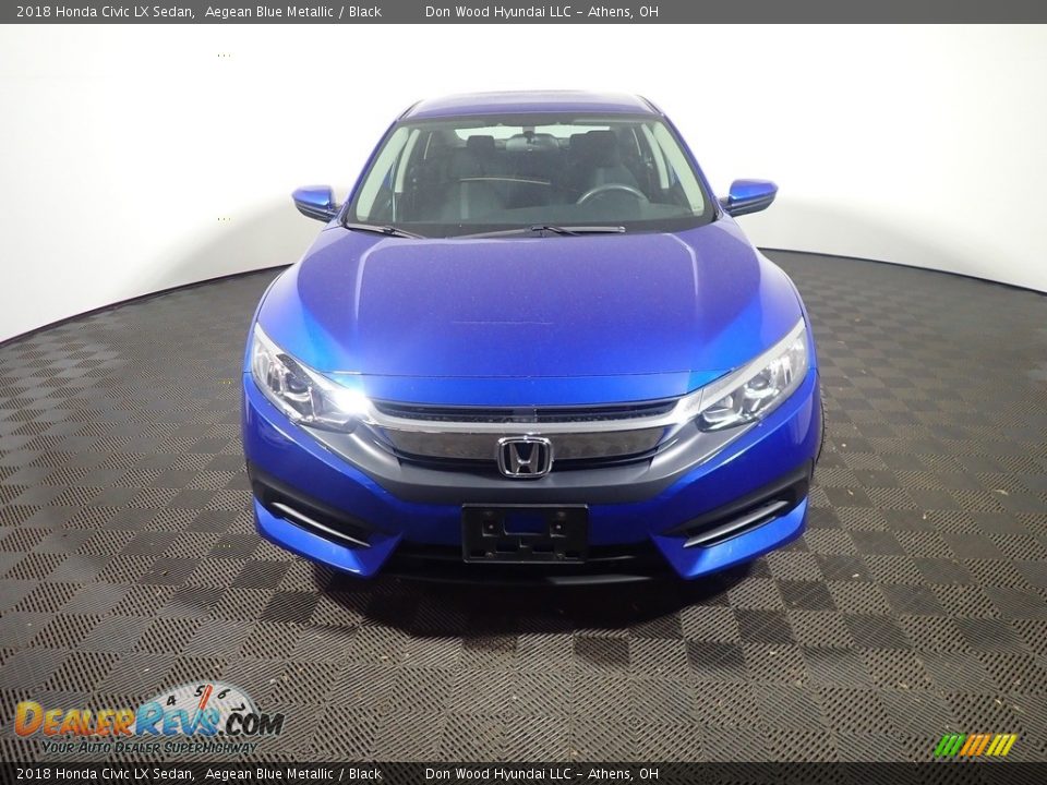 2018 Honda Civic LX Sedan Aegean Blue Metallic / Black Photo #6