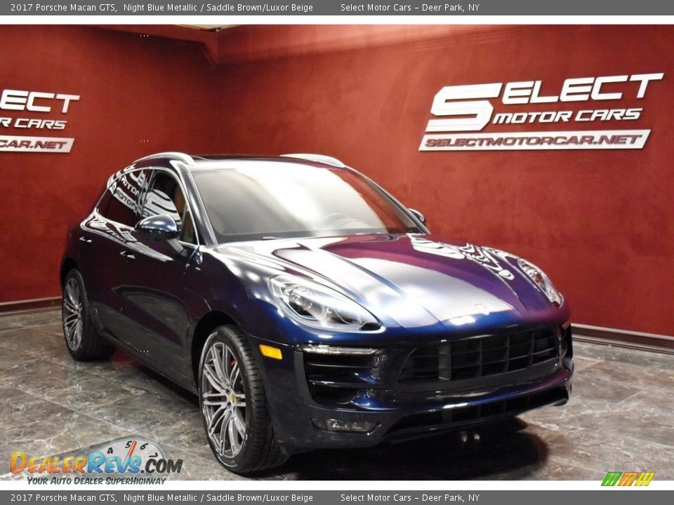 2017 Porsche Macan GTS Night Blue Metallic / Saddle Brown/Luxor Beige Photo #3