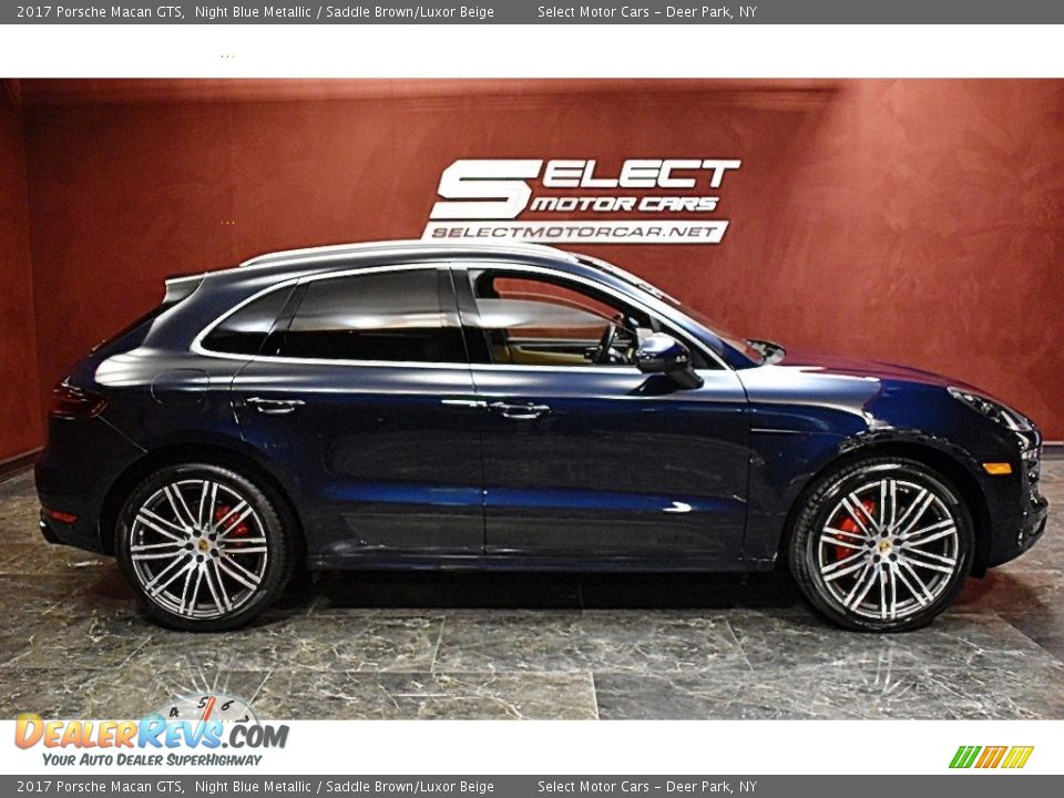 2017 Porsche Macan GTS Night Blue Metallic / Saddle Brown/Luxor Beige Photo #4