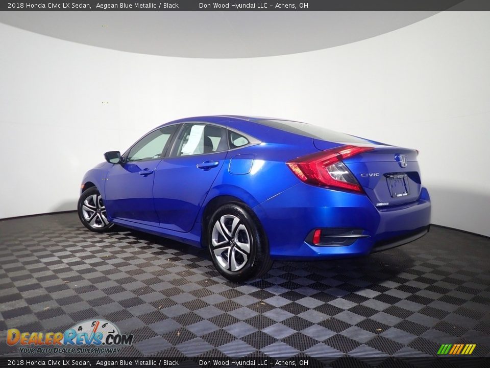 2018 Honda Civic LX Sedan Aegean Blue Metallic / Black Photo #12