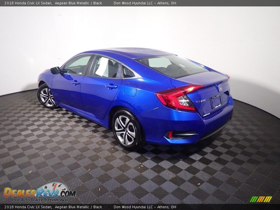 2018 Honda Civic LX Sedan Aegean Blue Metallic / Black Photo #13