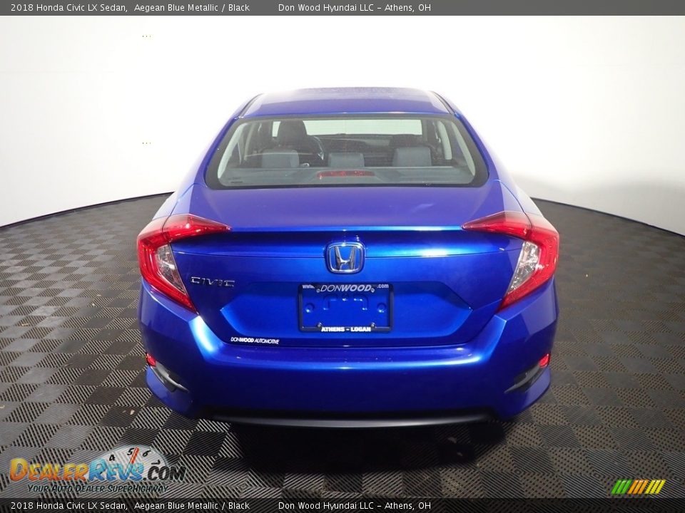 2018 Honda Civic LX Sedan Aegean Blue Metallic / Black Photo #14