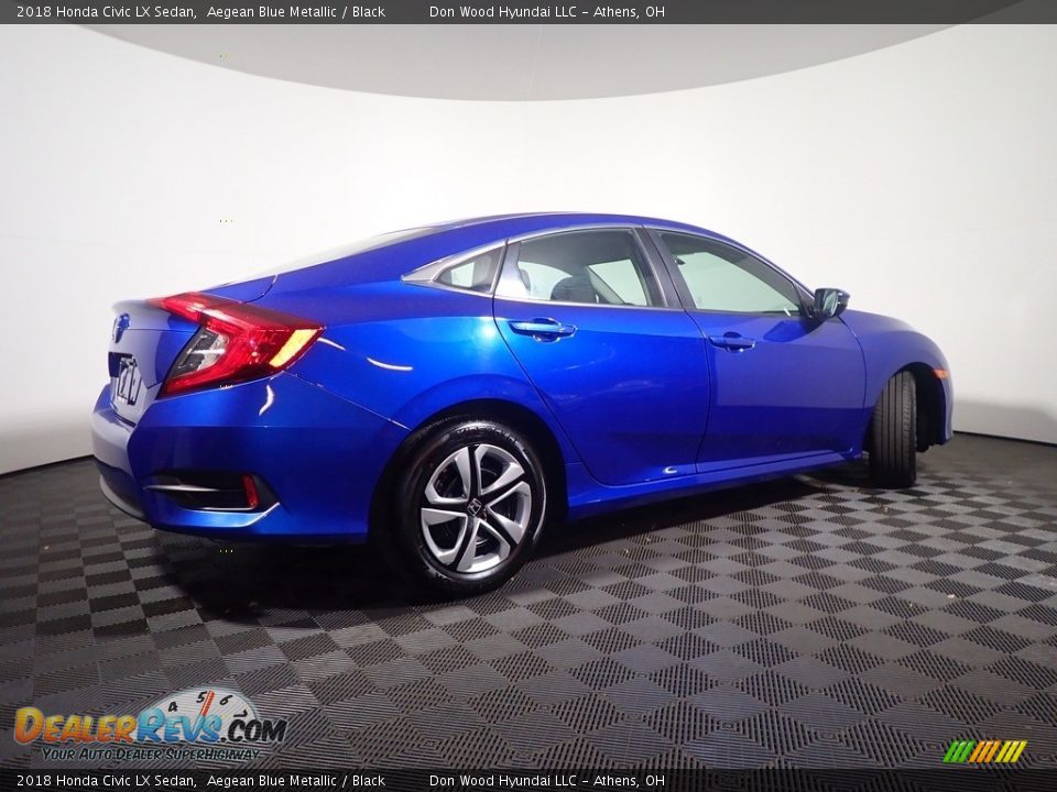 2018 Honda Civic LX Sedan Aegean Blue Metallic / Black Photo #17