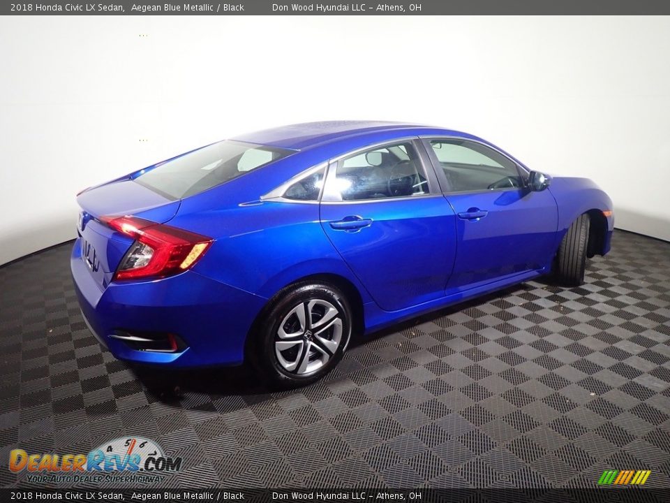 2018 Honda Civic LX Sedan Aegean Blue Metallic / Black Photo #18