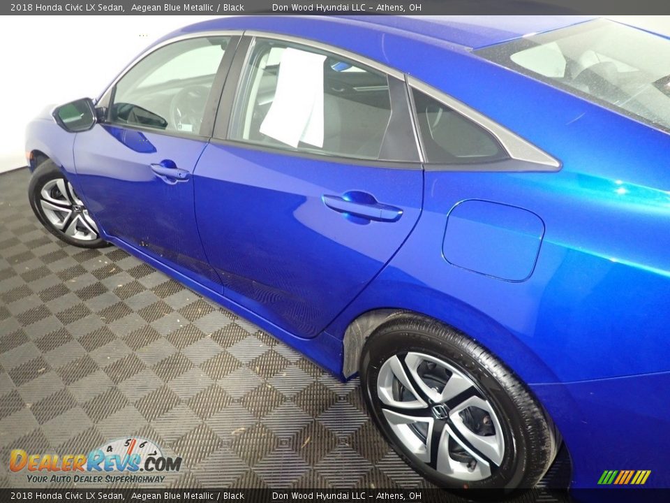 2018 Honda Civic LX Sedan Aegean Blue Metallic / Black Photo #19