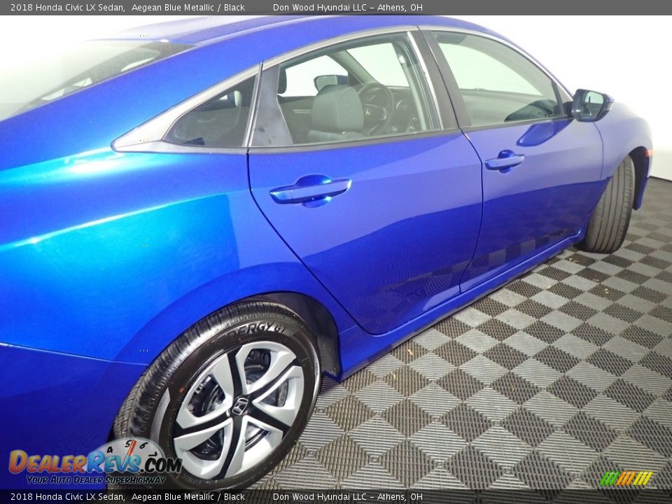 2018 Honda Civic LX Sedan Aegean Blue Metallic / Black Photo #20