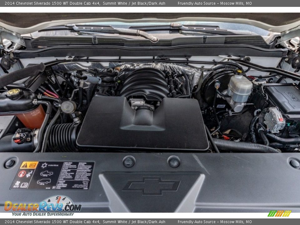 2014 Chevrolet Silverado 1500 WT Double Cab 4x4 Summit White / Jet Black/Dark Ash Photo #17