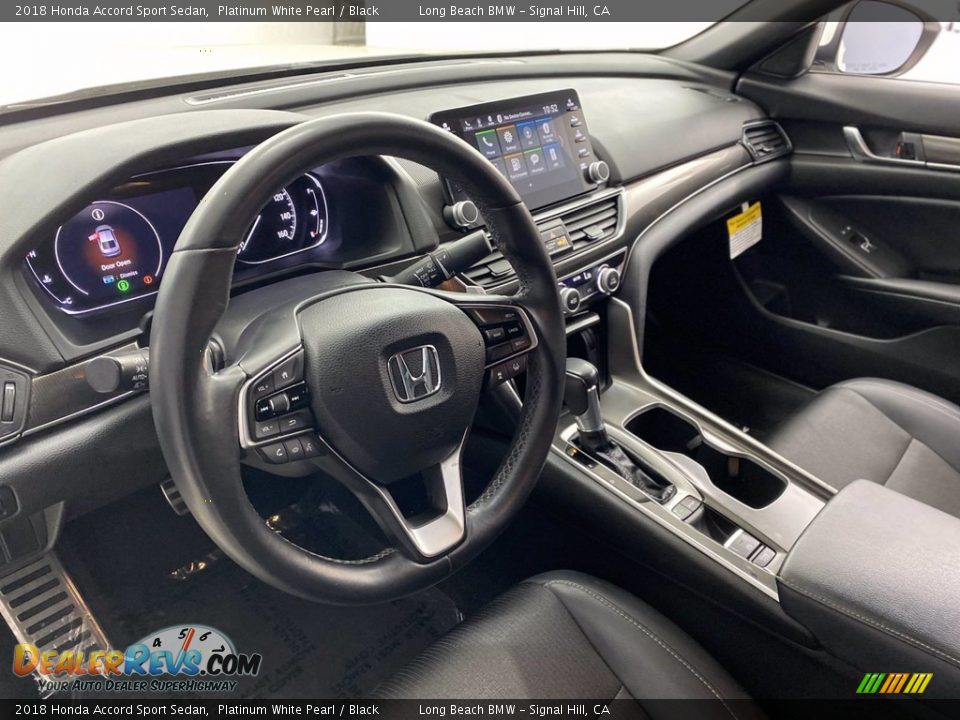 2018 Honda Accord Sport Sedan Platinum White Pearl / Black Photo #16
