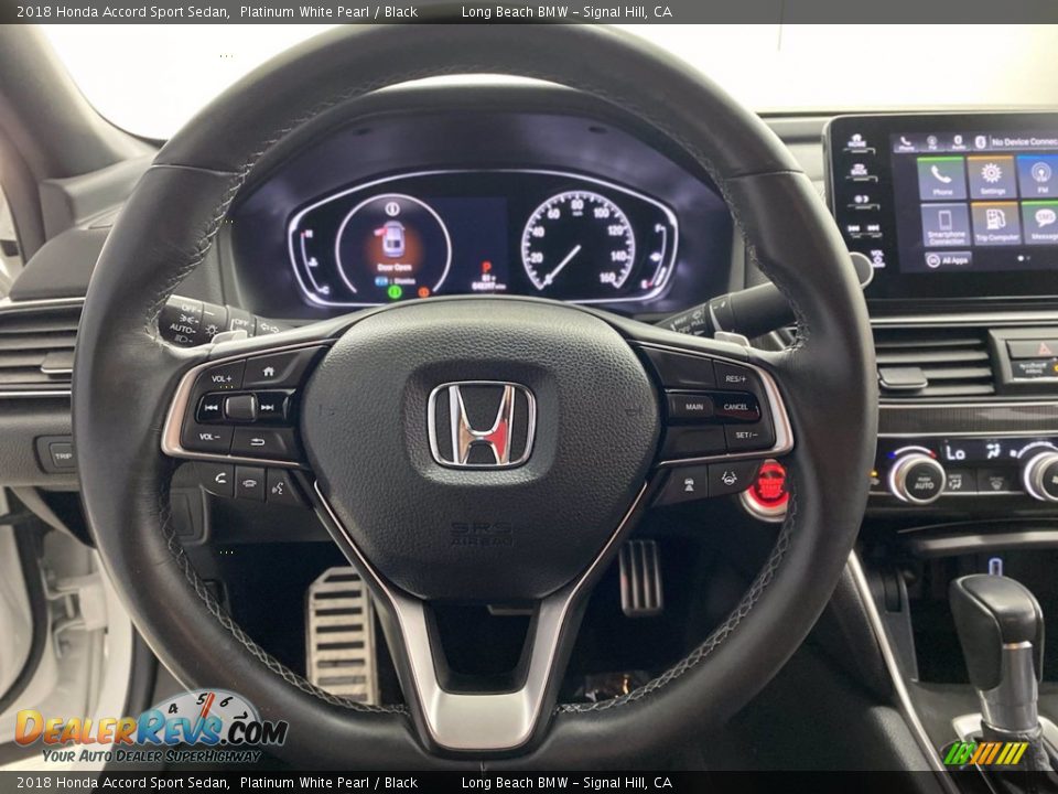 2018 Honda Accord Sport Sedan Platinum White Pearl / Black Photo #18