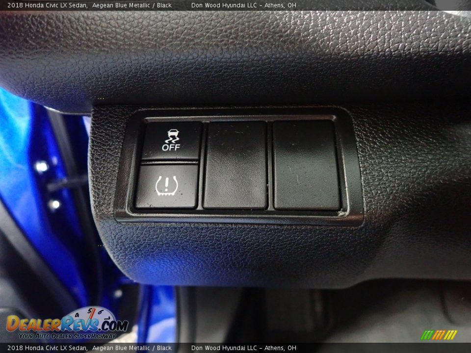 2018 Honda Civic LX Sedan Aegean Blue Metallic / Black Photo #32