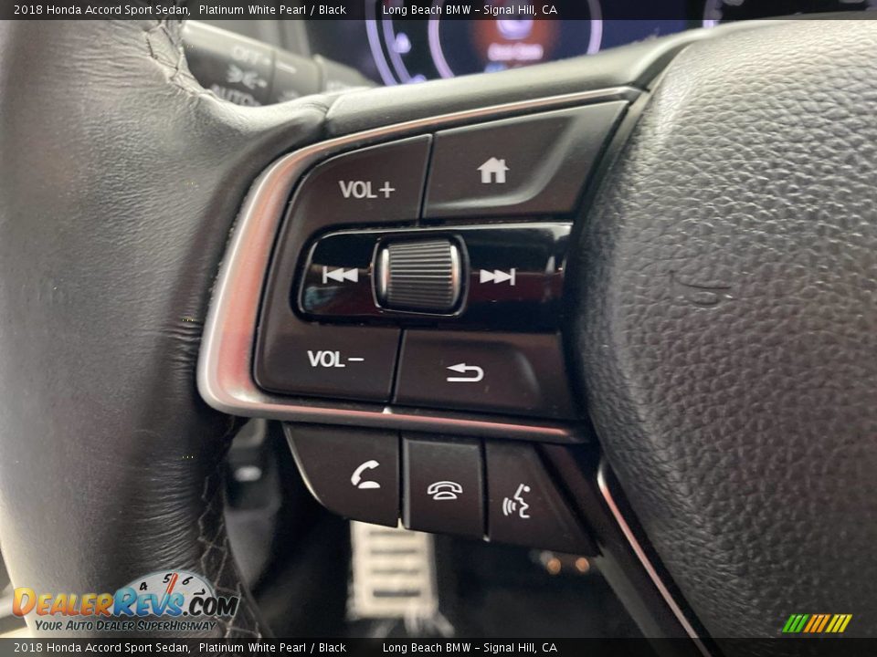 2018 Honda Accord Sport Sedan Platinum White Pearl / Black Photo #19