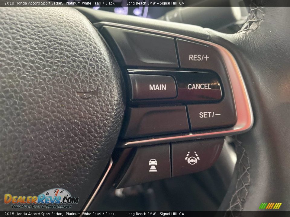 2018 Honda Accord Sport Sedan Platinum White Pearl / Black Photo #20