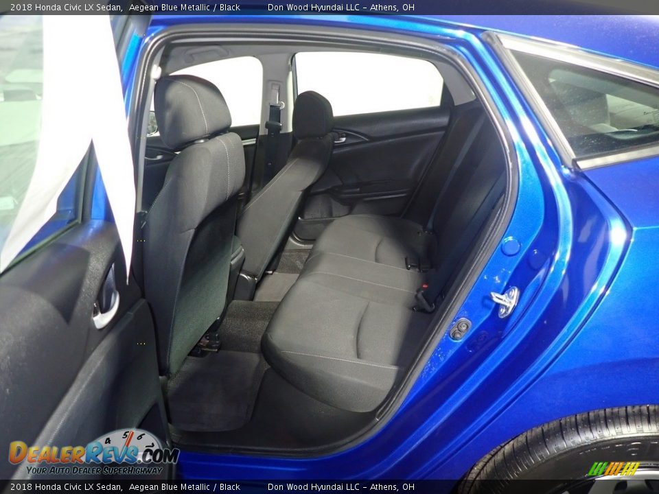 2018 Honda Civic LX Sedan Aegean Blue Metallic / Black Photo #36