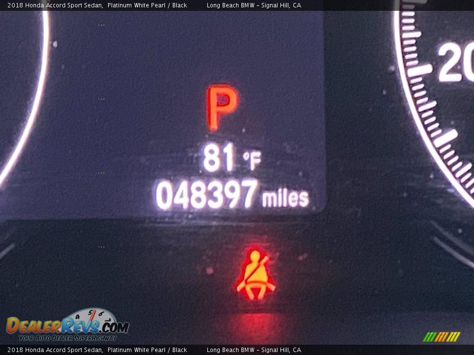 2018 Honda Accord Sport Sedan Platinum White Pearl / Black Photo #22