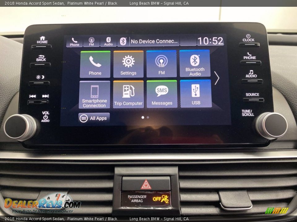 2018 Honda Accord Sport Sedan Platinum White Pearl / Black Photo #23