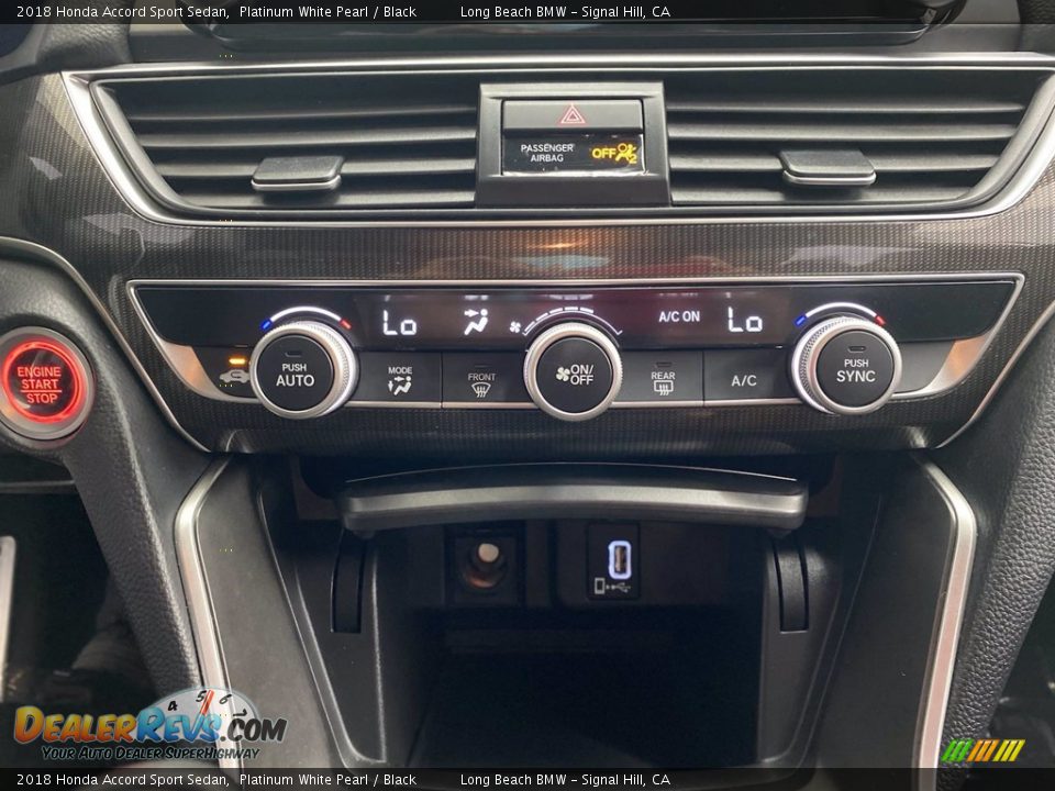 2018 Honda Accord Sport Sedan Platinum White Pearl / Black Photo #26