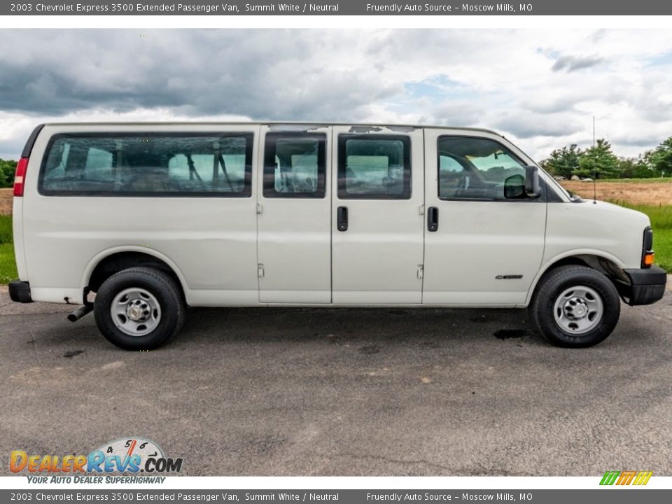 Summit White 2003 Chevrolet Express 3500 Extended Passenger Van Photo #3