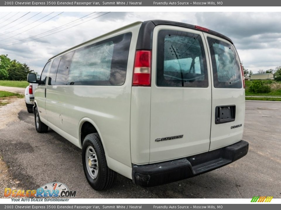 2003 Chevrolet Express 3500 Extended Passenger Van Summit White / Neutral Photo #6