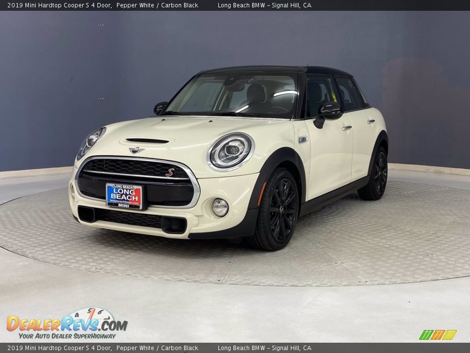 2019 Mini Hardtop Cooper S 4 Door Pepper White / Carbon Black Photo #3