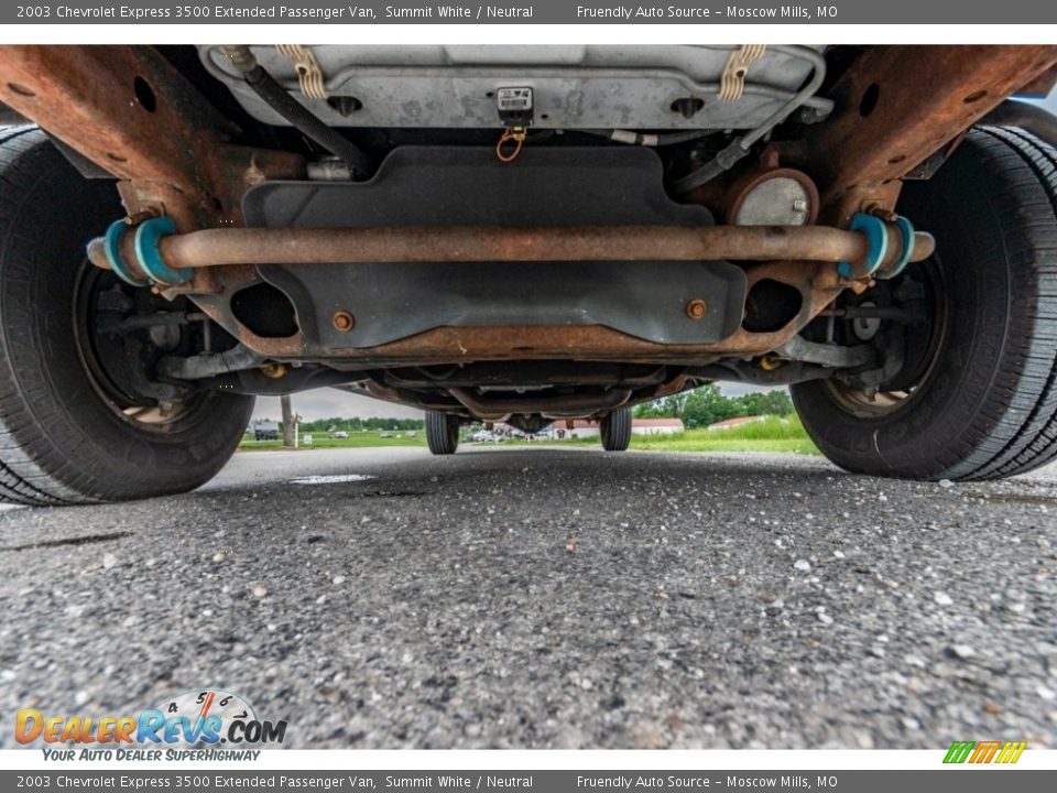 Undercarriage of 2003 Chevrolet Express 3500 Extended Passenger Van Photo #10