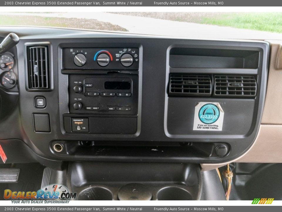 Controls of 2003 Chevrolet Express 3500 Extended Passenger Van Photo #32