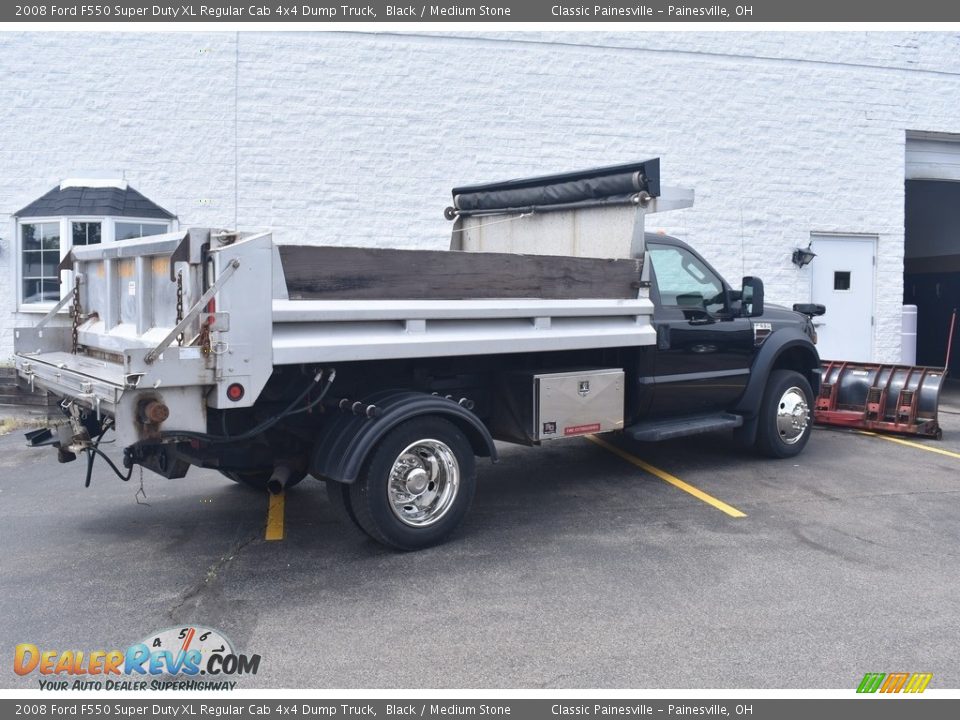 2008 Ford F550 Super Duty XL Regular Cab 4x4 Dump Truck Black / Medium Stone Photo #2