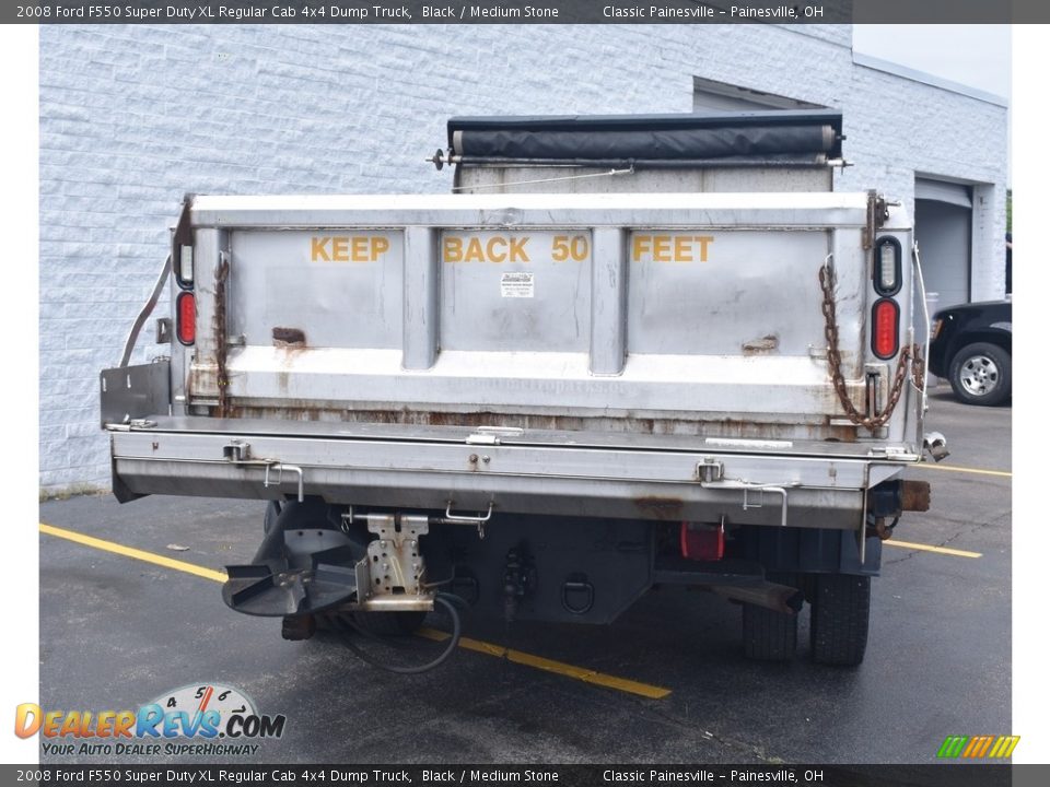 2008 Ford F550 Super Duty XL Regular Cab 4x4 Dump Truck Black / Medium Stone Photo #3