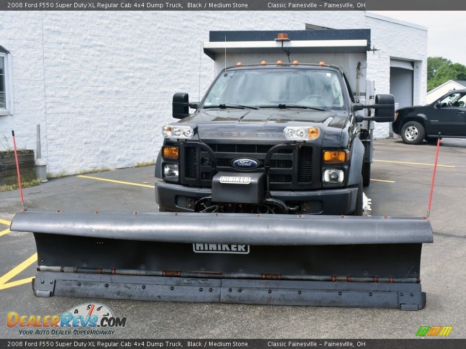 2008 Ford F550 Super Duty XL Regular Cab 4x4 Dump Truck Black / Medium Stone Photo #4