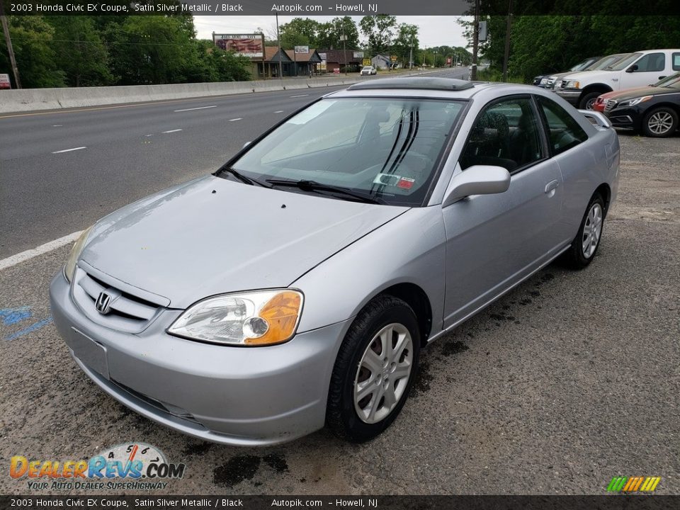 2003 Honda Civic EX Coupe Satin Silver Metallic / Black Photo #3