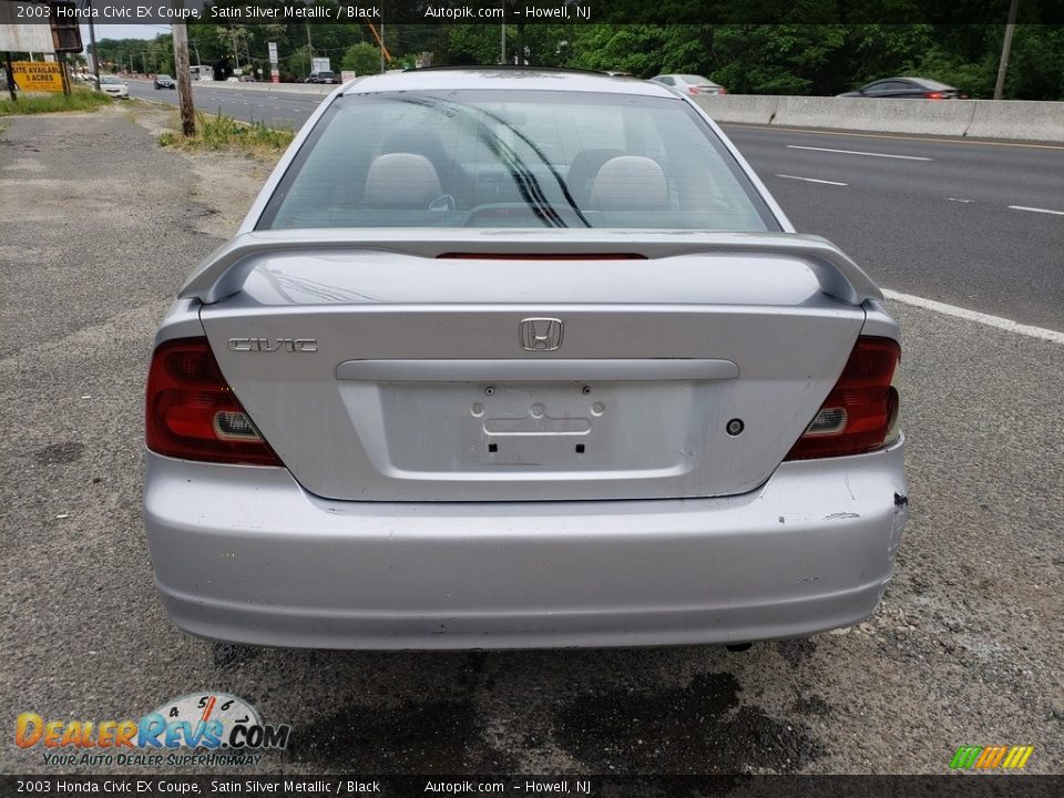 2003 Honda Civic EX Coupe Satin Silver Metallic / Black Photo #6