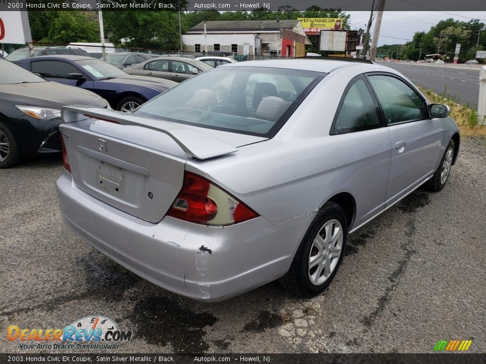 2003 Honda Civic EX Coupe Satin Silver Metallic / Black Photo #7